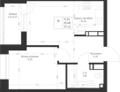 1-к. квартира, 37 м²