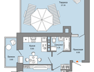 1-к. квартира, 46&nbsp;м²