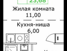 Студия, 25 м²
