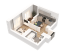 1-к. квартира, 29 м²
