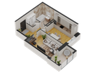 1-к. квартира, 46&nbsp;м²