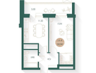 1-к. квартира, 39&nbsp;м²