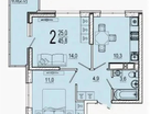 2-к. квартира, 46&nbsp;м²