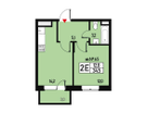 1-к. квартира, 34&nbsp;м²