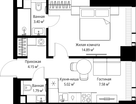 1-к. квартира, 36&nbsp;м²