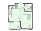 Студия, 35 м²