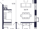 2-к. квартира, 72&nbsp;м²