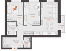 3-к. квартира, 64&nbsp;м²