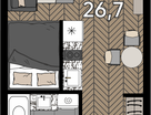 Студия, 26 м²