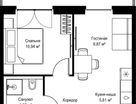 1-к. квартира, 40&nbsp;м²
