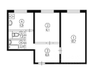 2-к. квартира, 44,3 м²