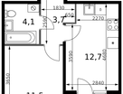 1-к. квартира, 33&nbsp;м²