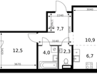 2-к. квартира, 46&nbsp;м²