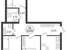 3-к. квартира, 83,8&nbsp;м²