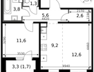 2-к. квартира, 48 м²