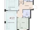 2-к. квартира, 64&nbsp;м²