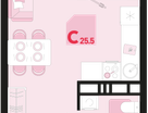 Студия, 25 м²