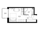 Студия, 23&nbsp;м²
