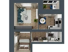 2-к. квартира, 45,7&nbsp;м²