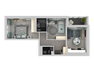 2-к. квартира, 52&nbsp;м²