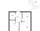 1-к. квартира, 42&nbsp;м²