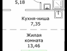 Студия, 29&nbsp;м²