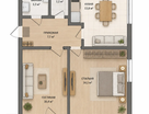 2-к. квартира, 53,2 м²