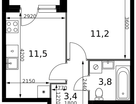 1-к. квартира, 31&nbsp;м²