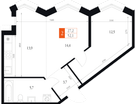 2-к. квартира, 52 м²