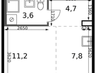Студия, 27 м²