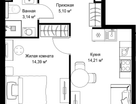 1-к. квартира, 36&nbsp;м²