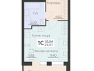 1-к. квартира, 29 м²