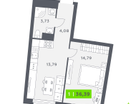 1-к. квартира, 36&nbsp;м²