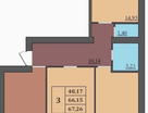 2-к. квартира, 50,7&nbsp;м²