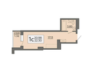 1-к. квартира, 22&nbsp;м²