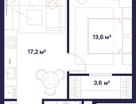 1-к. квартира, 44 м²