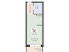 1-к. квартира, 23&nbsp;м²