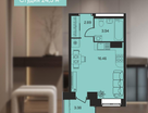 Студия, 24,3&nbsp;м²