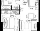 1-к. квартира, 38 м²