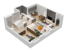 3-к. квартира, 65,5&nbsp;м²