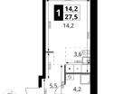 Студия, 27&nbsp;м²
