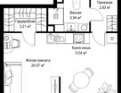 1-к. квартира, 35&nbsp;м²
