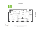 3-к. квартира, 96 м²