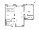 2-к. квартира, 47,7&nbsp;м²