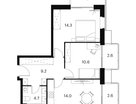 2-к. квартира, 62 м²