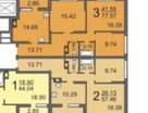 3-к. квартира, 80&nbsp;м²