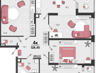 4-к. квартира, 126 м²