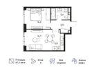 1-к. квартира, 47,2&nbsp;м²