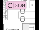 Студия, 31&nbsp;м²