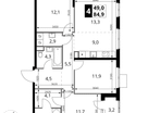 4-к. квартира, 84&nbsp;м²